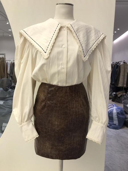 women's blouses & shirts 2021 korean version of the style, elegant, large lapel, versatile buttoned long-sleeved shirt, blouse camisas, White
women's blouses & shirts 2021 korean version of the style, elegant, large lapel, versatile buttoned long-sleeved shirt, blouse camisas, White