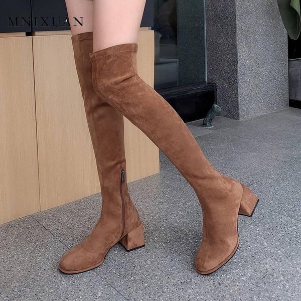 boots mnixuan all women shoes 2021 long over thigh winter round toe block high heels the knee, Black
boots mnixuan all women shoes 2021 long over thigh winter round toe block high heels the knee, Black