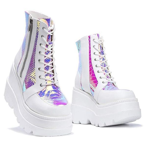 boots female shoes 2021 brand ladies colorful ankle women fashion wedges high heels platform women's, Black
boots female shoes 2021 brand ladies colorful ankle women fashion wedges high heels platform women's, Black