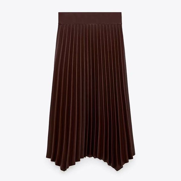skirts summer women fashion retro high waist slimming solid color imitation leather irregular hem female pleated skirt, Black
skirts summer women fashion retro high waist slimming solid color imitation leather irregular hem female pleated skirt, Black