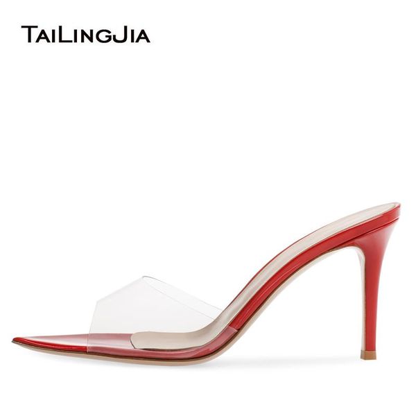 pointed toe heeled clear sandals women pointy pvc mid high heels ladies transparent shoes open mules summer 2021, Black
pointed toe heeled clear sandals women pointy pvc mid high heels ladies transparent shoes open mules summer 2021, Black
