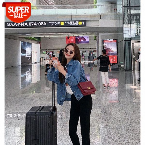 denim jacket women's korean loose and thin retro hong kong style bf #fg0m, White 
denim jacket women's korean loose and thin retro hong kong style bf #fg0m, White