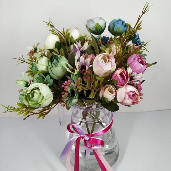 decorative flowers & wreaths 12 heads 1 package silk tea roses bouquet for christmas wedding diy home party decoration artificial fake plant
decorative flowers & wreaths 12 heads 1 package silk tea roses bouquet for christmas wedding diy home party decoration artificial fake plant