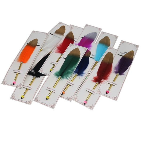 20 pcs feather ballpoint pen creative spray gold feather ball metal signature brush christmas gift wedding signature pen, Blue;orange
20 pcs feather ballpoint pen creative spray gold feather ball metal signature brush christmas gift wedding signature pen, Blue;orange