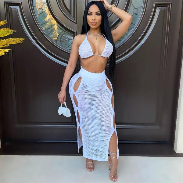 women's swimwear women knitted beach dress 2pcs bikini cover-ups micro bra high waist skirts knitting long dresss hollow swimsuit, White;black
women's swimwear women knitted beach dress 2pcs bikini cover-ups micro bra high waist skirts knitting long dresss hollow swimsuit, White;black