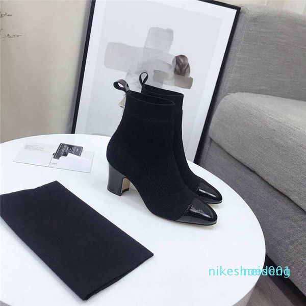 autumn and winter fashion socks boots temperament leisure women short bootss high-end quality knitted wool boot high heels dinner565 x1, Black 
autumn and winter fashion socks boots temperament leisure women short bootss high-end quality knitted wool boot high heels dinner565 x1, Black