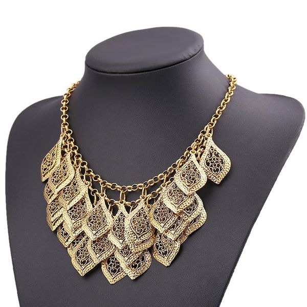 multi-layer hollow leaf statement choker necklace collar maxi shell necklaces women chain collier female fine jewelry pendant, Silver
multi-layer hollow leaf statement choker necklace collar maxi shell necklaces women chain collier female fine jewelry pendant, Silver