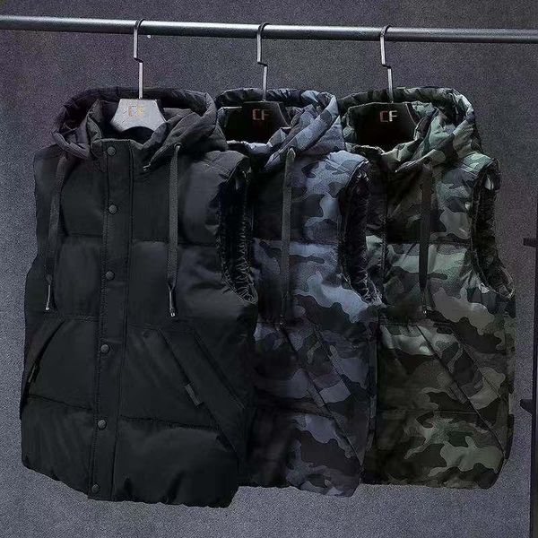 spring men's fashion jacket sleeveless camouflage warm vest camo hooded casual hoodie couple plus size down l-7xl & parkas, Black
spring men's fashion jacket sleeveless camouflage warm vest camo hooded casual hoodie couple plus size down l-7xl & parkas, Black