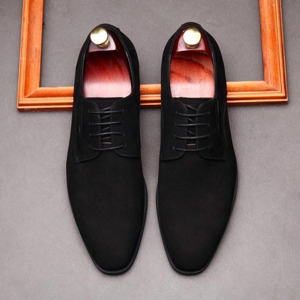 gentleman genuine cow suede leather classic lace up formal dress shoes male wedding party office business for men g235, Black
gentleman genuine cow suede leather classic lace up formal dress shoes male wedding party office business for men g235, Black