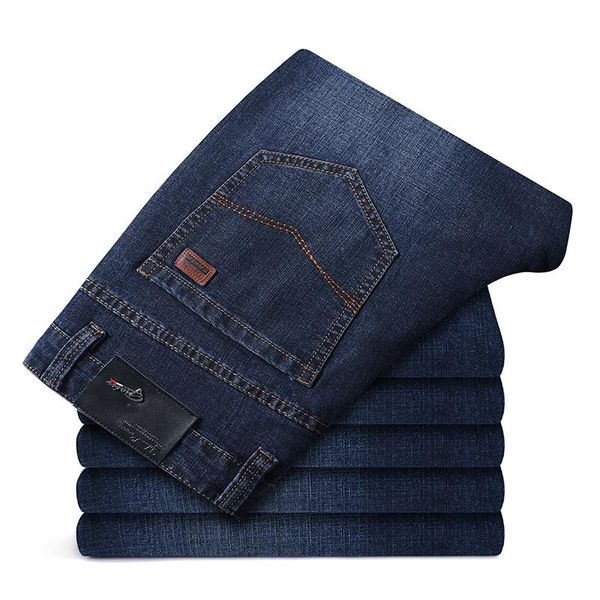 men's jeans high-end brand stretch straight-leg trousers/autumn winter fashion urban high-waist men work clothes pants, Blue
men's jeans high-end brand stretch straight-leg trousers/autumn winter fashion urban high-waist men work clothes pants, Blue