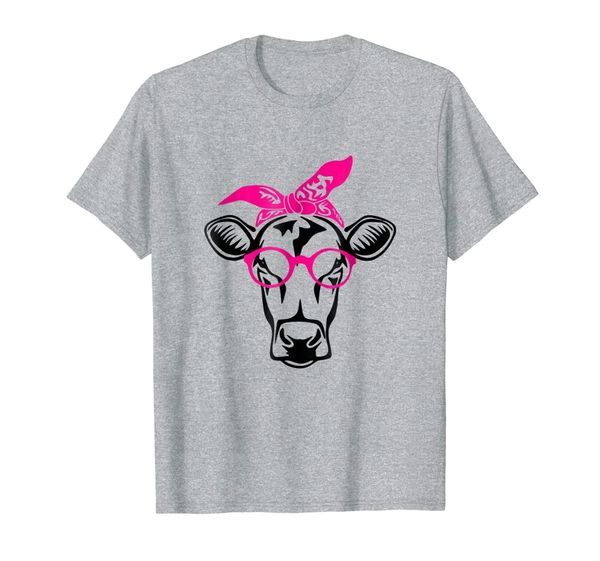cute heifer cattle bandana cow head t shirt for women's, White;black 
cute heifer cattle bandana cow head t shirt for women's, White;black