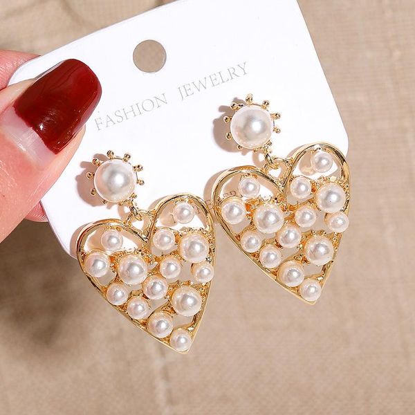 korea style cute sweet heart imitation pearl retro metal hollow out drop earrings for women girl fashion jewelry accessories dangle & chande, Silver
korea style cute sweet heart imitation pearl retro metal hollow out drop earrings for women girl fashion jewelry accessories dangle & chande, Silver