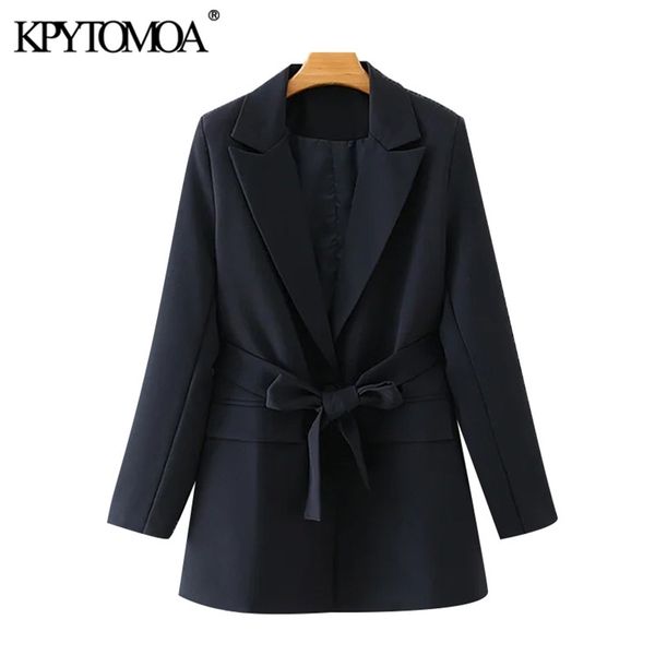 women fashion with belt single button blazer coat long sleeve pockets female outerwear chic veste femme 210420, White;black
women fashion with belt single button blazer coat long sleeve pockets female outerwear chic veste femme 210420, White;black