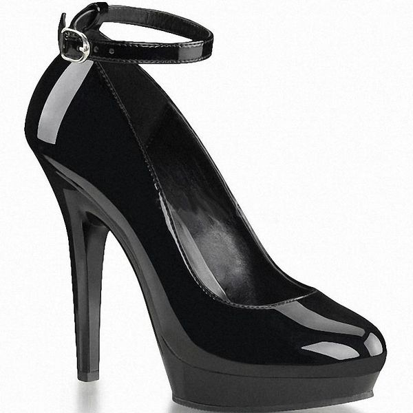 dress shoes 13cm high heeled super big size shallow round toe 5 inches buckle strap womens pumps office lady work fashion female, Black
dress shoes 13cm high heeled super big size shallow round toe 5 inches buckle strap womens pumps office lady work fashion female, Black