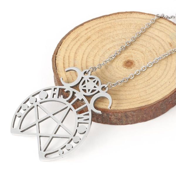 pendant necklaces supernatrual pentagram star moon wicca withcher pagan necklace for women men fashion stainless steel jewelry wiccan, Silver
pendant necklaces supernatrual pentagram star moon wicca withcher pagan necklace for women men fashion stainless steel jewelry wiccan, Silver