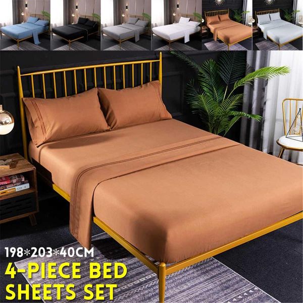 sheets & sets 4pcs/set super soft silky satin fitted sheet mattress cover deep pocket cases bed set wrinkle, fade, stain resistant
sheets & sets 4pcs/set super soft silky satin fitted sheet mattress cover deep pocket cases bed set wrinkle, fade, stain resistant
