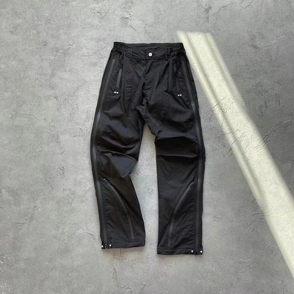 men's pants far.archive trousers side laminated zipper stitching men women 1:1 street functional overalls, Black
men's pants far.archive trousers side laminated zipper stitching men women 1:1 street functional overalls, Black