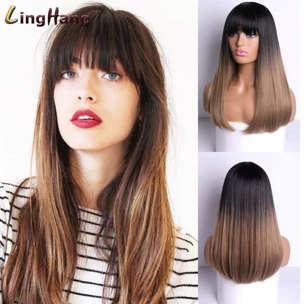 long ombre brown blonde wig with bangs synthetic hair cosplay for black women afro straight part natural fake hair wigsfactory direct
long ombre brown blonde wig with bangs synthetic hair cosplay for black women afro straight part natural fake hair wigsfactory direct