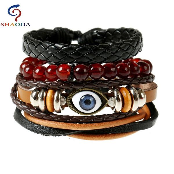 eye bracelets for women blue bracelet fashion multilayer leather turkish bangles jewelry link, chain, Black
eye bracelets for women blue bracelet fashion multilayer leather turkish bangles jewelry link, chain, Black