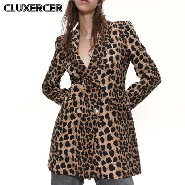 women's suits & blazers 2021 spring vintage high street leopard print double breasted notched jacket women elegant long, White;black
women's suits & blazers 2021 spring vintage high street leopard print double breasted notched jacket women elegant long, White;black