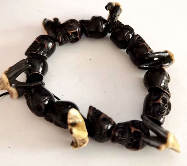 10 pcs vintage bracelet punk demon satan skull tooth men's gothic jewelry, Black
10 pcs vintage bracelet punk demon satan skull tooth men's gothic jewelry, Black