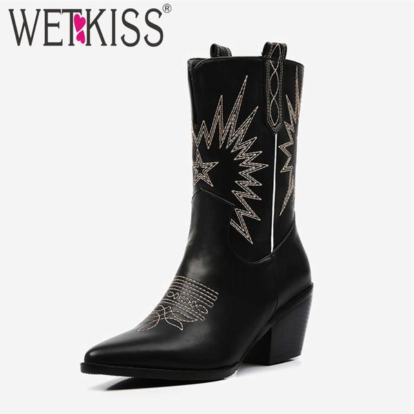 wetkiss fashion embroidery western boots ankle women pointed toe cuban heels short booties ladies thick high heels shoes woman 210630, Black
wetkiss fashion embroidery western boots ankle women pointed toe cuban heels short booties ladies thick high heels shoes woman 210630, Black