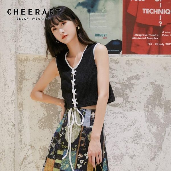 women's tanks & camis cheerart bandage ribbed tank v neck knitted summer crop women fashion designer sleeveless, White
women's tanks & camis cheerart bandage ribbed tank v neck knitted summer crop women fashion designer sleeveless, White