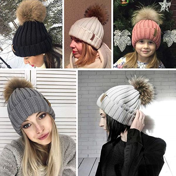 furtalk winter hat women knitted beanie hat real raccoon fur pompom hat for female kids warm chunky thick stretchy hatg, Blue;gray
furtalk winter hat women knitted beanie hat real raccoon fur pompom hat for female kids warm chunky thick stretchy hatg, Blue;gray
