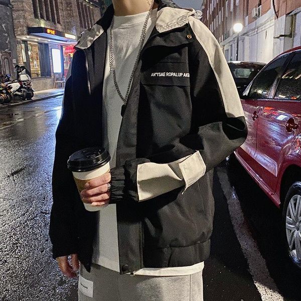 men's jackets 2021 autumn frock jacket youth trend hooded coat korean casual student tide brand, Black;brown
men's jackets 2021 autumn frock jacket youth trend hooded coat korean casual student tide brand, Black;brown