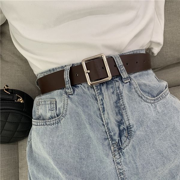 ydh5 korean and wo squarekorean men's and women's square student belts simple fashion trend trouser belt, Black;brown
ydh5 korean and wo squarekorean men's and women's square student belts simple fashion trend trouser belt, Black;brown