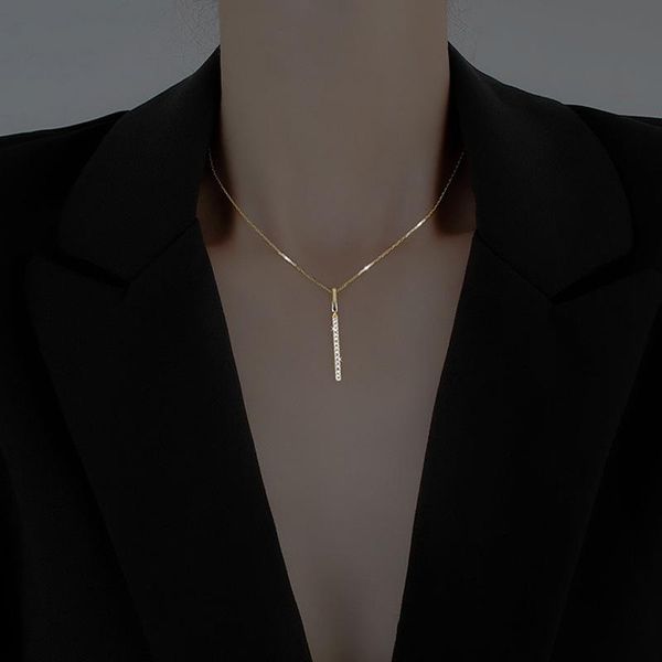 pendant necklaces high sense of a word set diamond necklace female fashion simple ins design clavicle chain, Silver
pendant necklaces high sense of a word set diamond necklace female fashion simple ins design clavicle chain, Silver