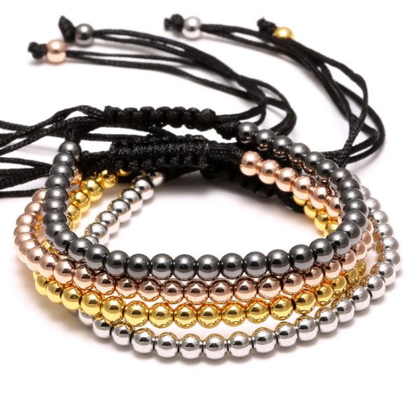 classic design handmade 4mm copper beads strand bracelet men women lovers jewelry, Black
classic design handmade 4mm copper beads strand bracelet men women lovers jewelry, Black