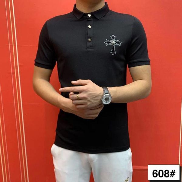 men's t-shirts european male short sleeve station 2021 fashion personality cross embroidered half shirt, White;black
men's t-shirts european male short sleeve station 2021 fashion personality cross embroidered half shirt, White;black
