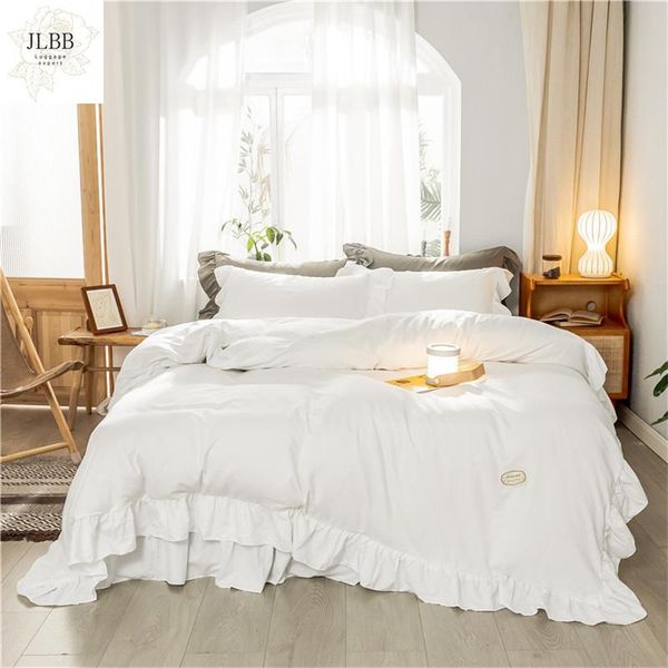 solid color ruffled white duvet cover bed sheet pillowcase twin king washed microfiber 3/4pcs bedding sets soft breathable
solid color ruffled white duvet cover bed sheet pillowcase twin king washed microfiber 3/4pcs bedding sets soft breathable