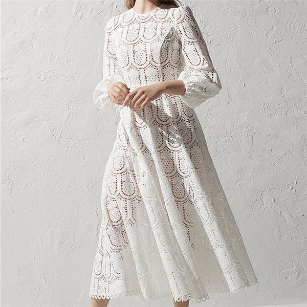 a line bohemian women dresses vintage elegant lantern sleeve white hollow out embroidery lace long dress, Black;gray
a line bohemian women dresses vintage elegant lantern sleeve white hollow out embroidery lace long dress, Black;gray
