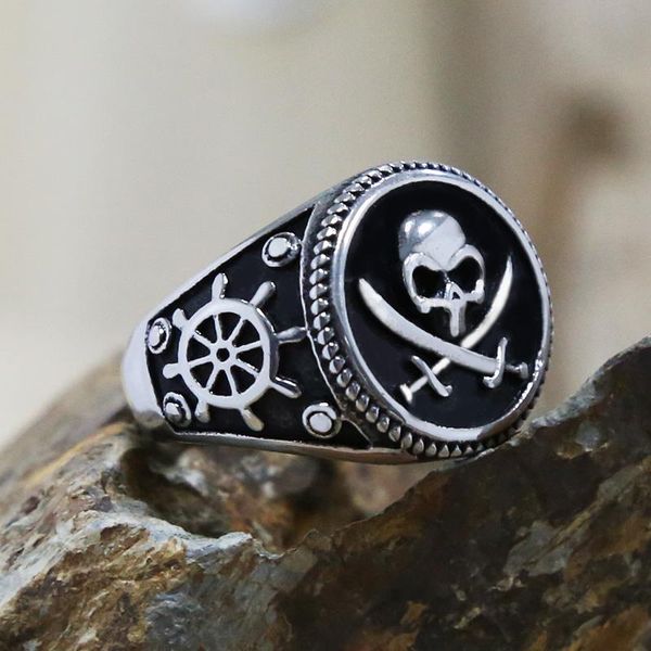 double knife pirate signet skull rings for men golden silver color vintage stainless steel compass ring viking accessories cluster
double knife pirate signet skull rings for men golden silver color vintage stainless steel compass ring viking accessories cluster