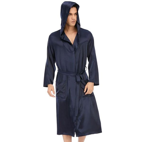men's sleepwear japanese men kimono bathrobe gown satin long sleeve hooded nightwear autumn ice silk male sleep home robe dress, Black;brown
men's sleepwear japanese men kimono bathrobe gown satin long sleeve hooded nightwear autumn ice silk male sleep home robe dress, Black;brown