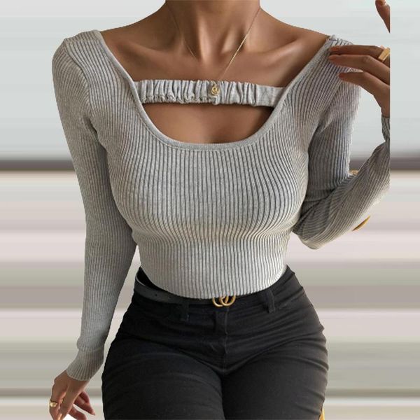 women's blouses & shirts autumn u neck ribbed knitted blouse pullover women casual long sleeve solid shirt spring slim fit streetwear b, White
women's blouses & shirts autumn u neck ribbed knitted blouse pullover women casual long sleeve solid shirt spring slim fit streetwear b, White