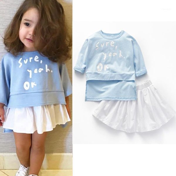 children girls skirt 2021 spring summer 2 pieces sets +long sleeves shirt cute kids clothing set outfits skirts, Blue
children girls skirt 2021 spring summer 2 pieces sets +long sleeves shirt cute kids clothing set outfits skirts, Blue