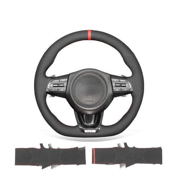 diy custom soft black suede steering wheel cover for kia stinger gt 2018-2021
diy custom soft black suede steering wheel cover for kia stinger gt 2018-2021