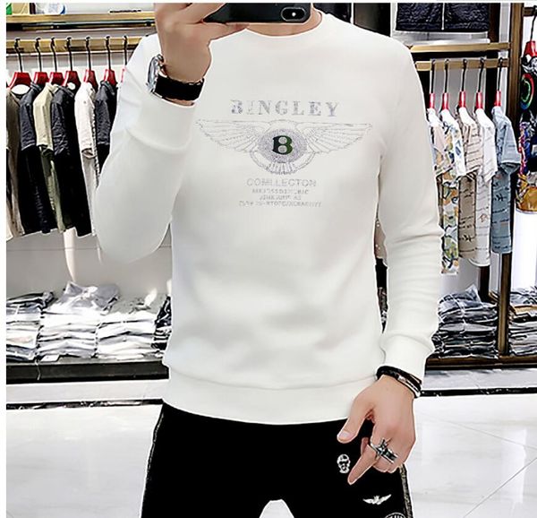 2021 men's hoodies sweatshirts autumn and winter new sweater men's round neck long sleeved shirt laser diamond trend inner chaw, Black
2021 men's hoodies sweatshirts autumn and winter new sweater men's round neck long sleeved shirt laser diamond trend inner chaw, Black