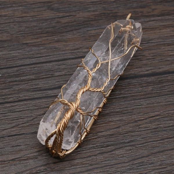 charms pendant natural stone clear quartz winding gold wire charm for jewelry making diy necklace earring accessories 14x45-18x50mm, Bronze;silver
charms pendant natural stone clear quartz winding gold wire charm for jewelry making diy necklace earring accessories 14x45-18x50mm, Bronze;silver