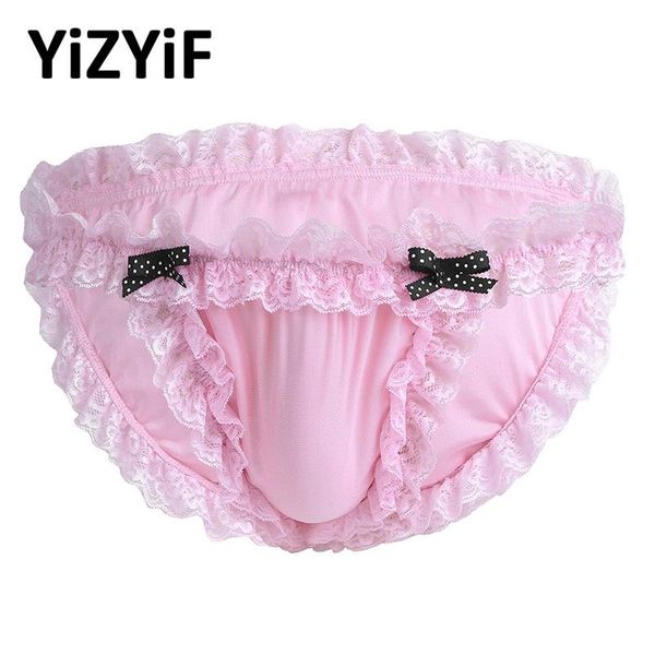 men lingerie sissy panties gay underwear maid floral lace with two stitched bowknot soft bikini briefs underpants one-piece suits
men lingerie sissy panties gay underwear maid floral lace with two stitched bowknot soft bikini briefs underpants one-piece suits