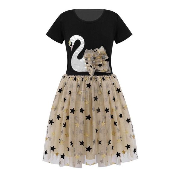 clothing sets summer kids girls outfits short sleeve swan applique t-shirt glittering stars print mesh tutu skirt baby girl set, White
clothing sets summer kids girls outfits short sleeve swan applique t-shirt glittering stars print mesh tutu skirt baby girl set, White