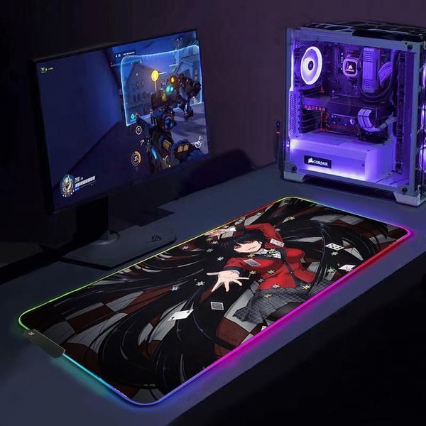 mouse pads & wrist rests kakegurui large size colorful luminous rgb gaming pad anti-slip rubber base computer keyboard ip for pc
mouse pads & wrist rests kakegurui large size colorful luminous rgb gaming pad anti-slip rubber base computer keyboard ip for pc