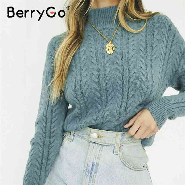 berrygo o-neck knitted women pullover sweater autumn winter puff sleeve female solid green ladies leisure jumper 210513, White;black
berrygo o-neck knitted women pullover sweater autumn winter puff sleeve female solid green ladies leisure jumper 210513, White;black
