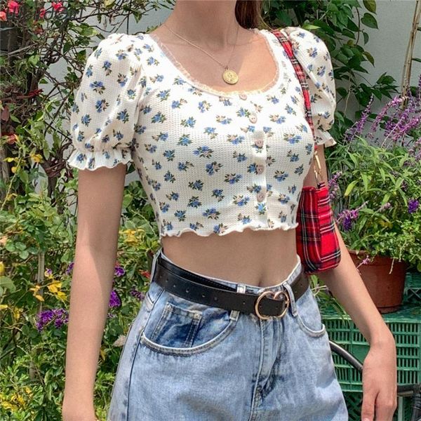 summer style lace side square neck puff sleeve waist short cropped t-shirt women women's, White
summer style lace side square neck puff sleeve waist short cropped t-shirt women women's, White