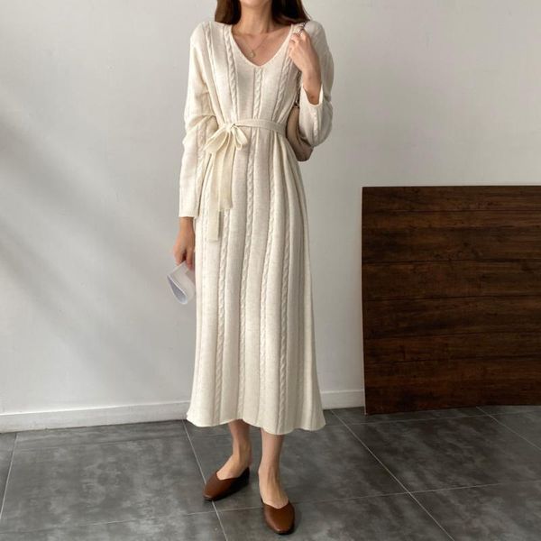 casual dresses autumn winter long knitted sweater dress women's lace-up slim warm long-sleeved a-line solid color ol mid-length, Black;gray
casual dresses autumn winter long knitted sweater dress women's lace-up slim warm long-sleeved a-line solid color ol mid-length, Black;gray