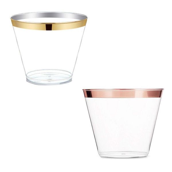 rose gold/gold 6pcs/lot party disposable hard plastic drinking cup 270ml glass clear wine fit wedding event glasses
rose gold/gold 6pcs/lot party disposable hard plastic drinking cup 270ml glass clear wine fit wedding event glasses