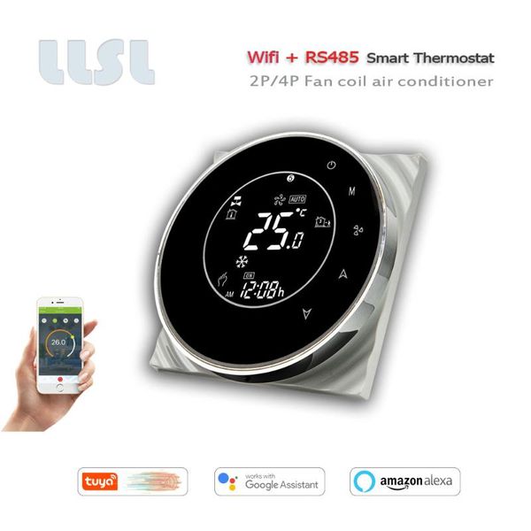 smart home control 95-240vac 2p/4p rs485 wifi tuya thermostat for cooling/heating,works with alexa google home,works
smart home control 95-240vac 2p/4p rs485 wifi tuya thermostat for cooling/heating,works with alexa google home,works